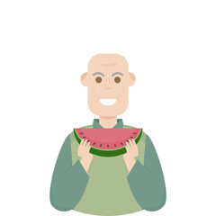 Elderly People Eating Fruits Summer Food Fruit Cool
