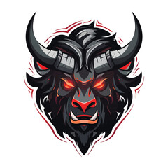 Bull mascot logo design vector with modern illustration concept style for badge, emblem and t-shirt printing. Angry bull illustration for sport team