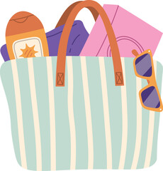 Beach Bag With Summer Things