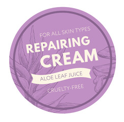 For all skin types, repairing cream with aloe