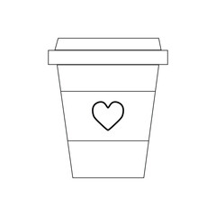 Cup icon insert vector logo. Silhouette, sketch of coffee cup. Vector