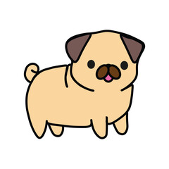 Dog. Drawing of dog,children's toy on white background. Vector