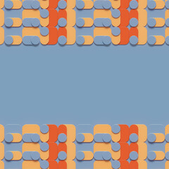 Multicolored geometric shapes. Bright abstract background. 3d rendering digital illustration