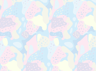 パステルカラーの抽象的シームレスパターン
