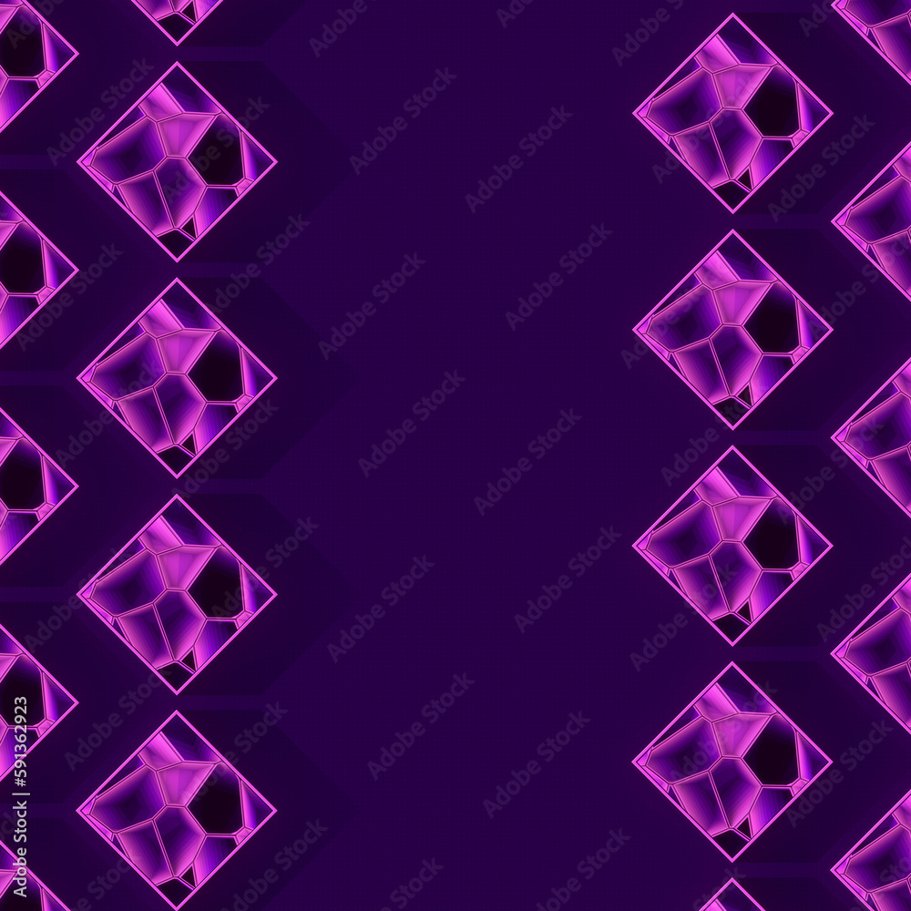 Aufkleber Square blocks 3d rendering digital illustration with a geometric crack pattern. Abstract creative background