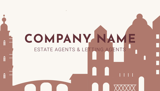 Estate and letting agents, company name on card