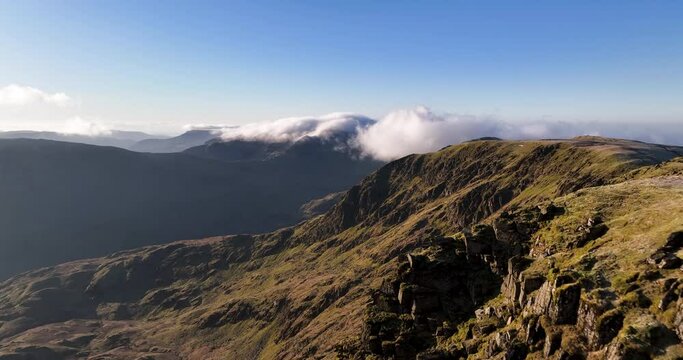 Clouds over Cumbrian mountains