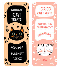 Dried cat treats natural cat food and meal product