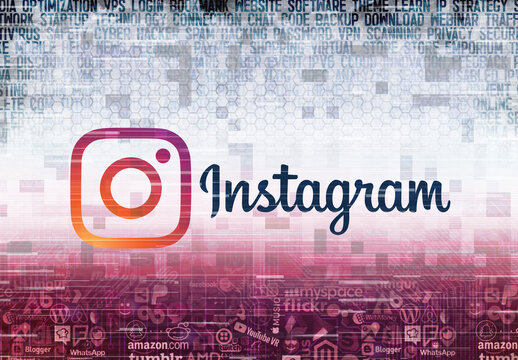 instagram, social media images background design - (3D Rendering)