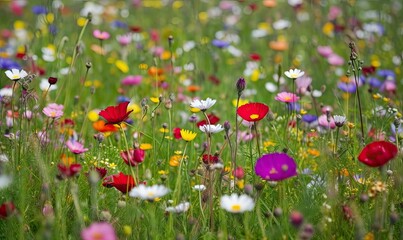 The sweet scent of flowers fills the spring meadow Creating using generative AI tools