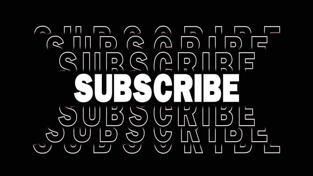 call to action, Subscribe Video Animation with black background. suitable for Call to Action Video youtube 