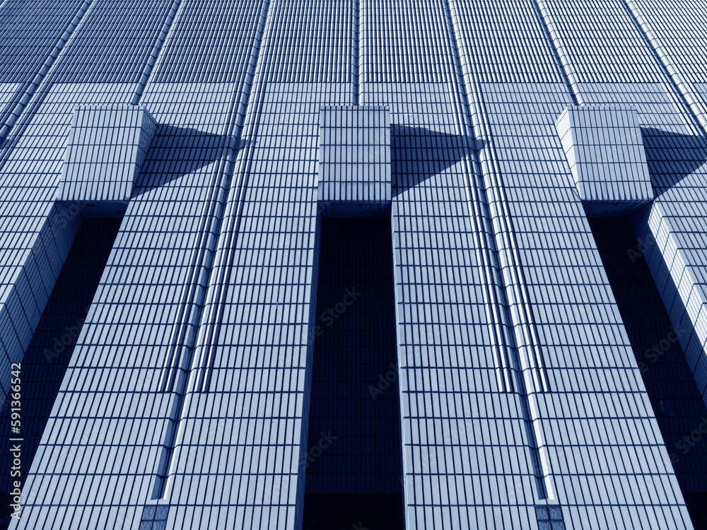 Poster exterior of modern building. architecture abstract background