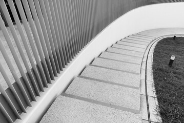 Modern stairway. Building abstract background