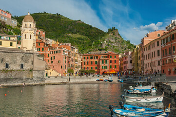 Idyllic landscape of Vernazza village, Cinque Terre, Italy
