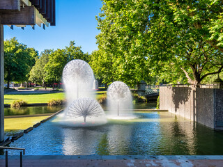 Ferrier Fountain, Christchurch, New Zealand - obrazy, fototapety, plakaty