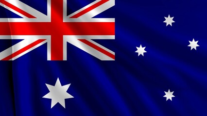 Australia flag, the close-up flag of Australia