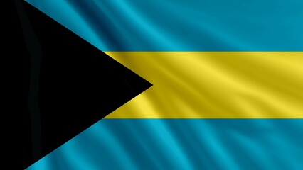 Bahamas flag, the close-up flag of Bahamas 