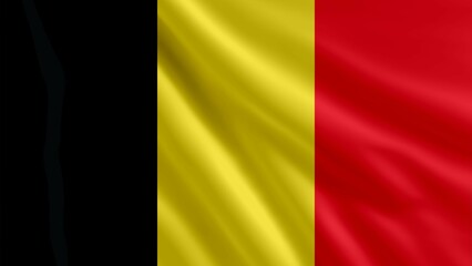 Obraz premium Belgium flag, the close-up flag of Belgium