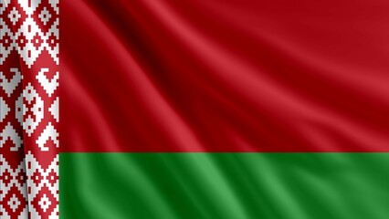 Belarus flag, the close-up flag of Belarus