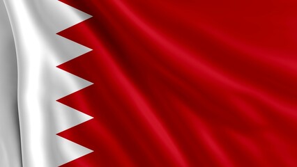 Bahrain flag, the close-up flag of Bahrain