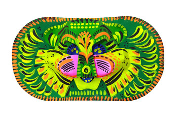 Tiger mask. Pohela Boishakh festival, Bengali New Year