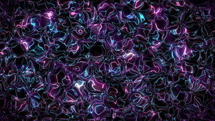 Fototapeta na wymiar Purple Neon Waves Electric Background