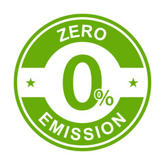 Zero emission icon vector CO2 neutral green sign for your web site design, logo, app, UI.illustration