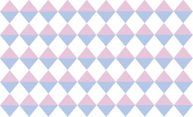 Fototapeta premium Two tone blue and pink seamless geometric pattern with triangles repeating style, replete image design for fabric printing 