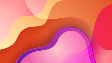 Abstract purple and orange geometric shapes vector technology background, for design brochure, website, flyer. Geometric 3d shapes wallpaper for poster, certificate, presentation, landing page