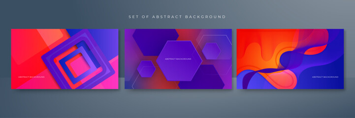 purple and orange geometric shapes abstract background geometry shine and layer element vector for presentation design. Suit for business, corporate, institution, party, festive, seminar, and talks.