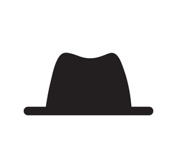 Black hat icon. Cowboy hat. Hat vector icon.