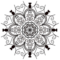 mandala circle pattern vintage decorative pattern indian skin painting tattoo oriental art