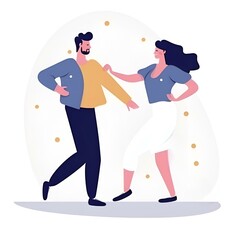  man and woman are dancing