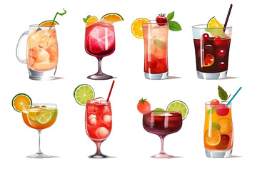 Raise a Glass: Download High-Quality PNG Image of Classic Cocktail Menu with Transparent Background