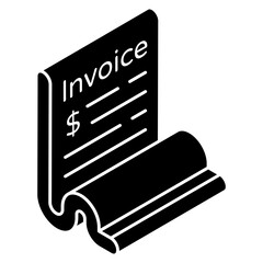 An icon design of bill 