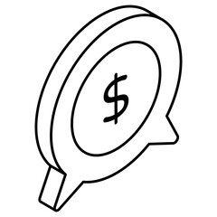 Modern design icon of financial chat