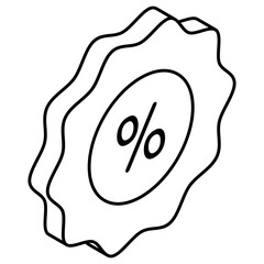 Premium download icon of discount badge 