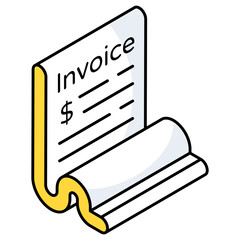 Feedback flat icon, An icon design of bill editable vector