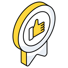 Obraz premium Feedback badge icon, editable vector