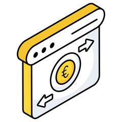 Creative design icon of money transfer 