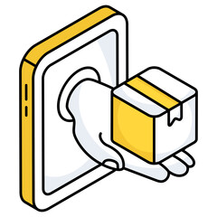 Modern design icon of giving parcel 