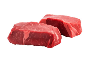 Three Slices of Raw Beef Meat Isolated on Transparent Background PNG: A High-Quality and Detailed Image for Your Food-Related Projects, raw beef, meat, slices, transparent background, png, food,