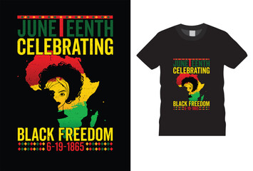 Juneteenth Emancipation black freedom  Day banner. African-American Independence Day, June 19, 1865. Vector illustration of design template for national holiday poster and print.