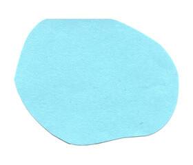 Light blue abstract paper cut out decorative element. Isolated cut out paper element for design and scrapbooking