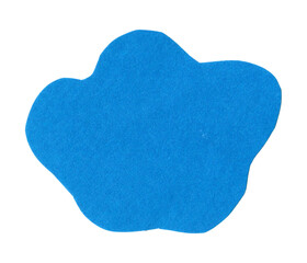 Blue abstract paper cut out decorative shape. Isolated cut out paper element for design and scrapbooking