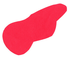 Abstract pink paper cut out decorative shape. Isolated cut out paper element for design and scrapbooking