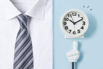 ビジネスマンと時間の管理。効率化、生産性の向上イメージ