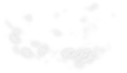 Abstract white cloud wisps, transparent graphic element for design decoration