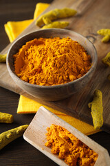 Fragrant seasoning - turmeric, one of the main ingredients in Indian curry