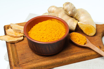 Fragrant seasoning - turmeric, one of the main ingredients in Indian curry